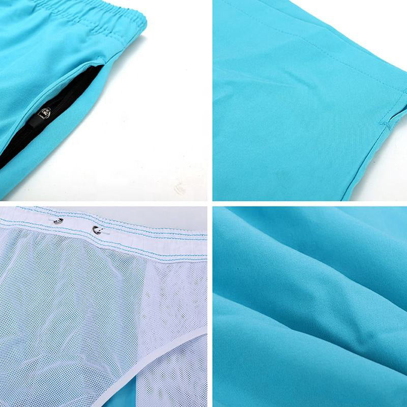 Men's Running Shorts – Quick Dry Mesh Liner with Zipper Pocket