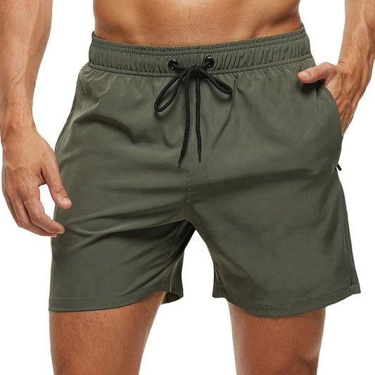 Men's Running Shorts – Quick Dry Mesh Liner with Zipper Pocket