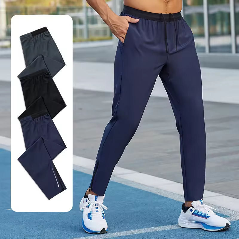 Custom Mens Winter Running Pants with Zip Phone Pocket