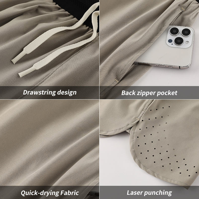Running Running Shorts with Phone Pocket – Quick Dry Laser Vent