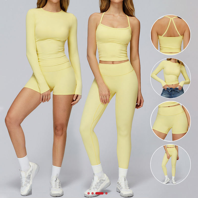 Custom Womens Compression Exercise Tights & Long Sleeve Set