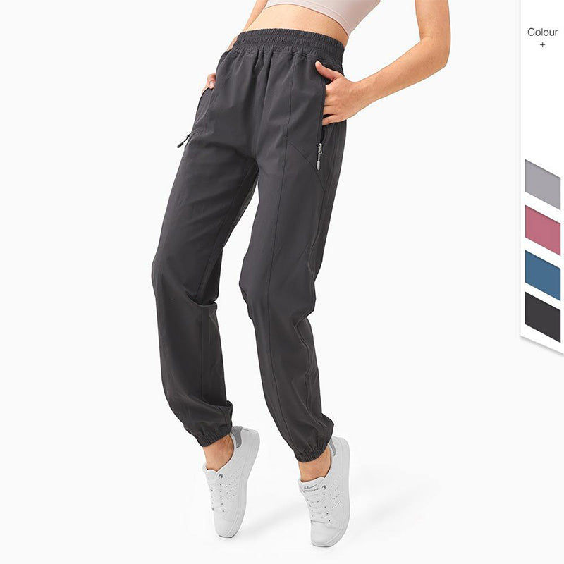 Custom Womens Running Pants with Zip Pockets