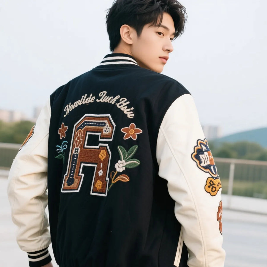 Streetwear Jacket Embroidery Baseball Uniform
