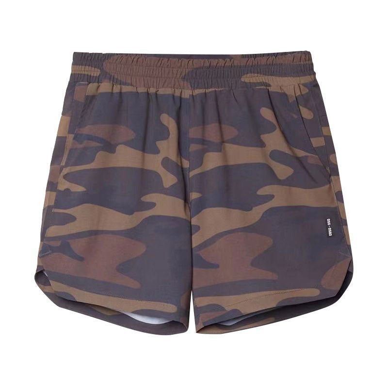 Lightweight Quick-Dry Running Shorts with Side Pockets and Front Logo