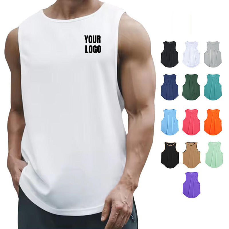 Low-MOQ Men’s Running Singlet | 220gsm Quick-Dry Polyester, OEM Heat-Transfer Logo