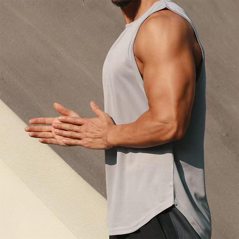 Low-MOQ Men’s Running Singlet | 220gsm Quick-Dry Polyester, OEM Heat-Transfer Logo