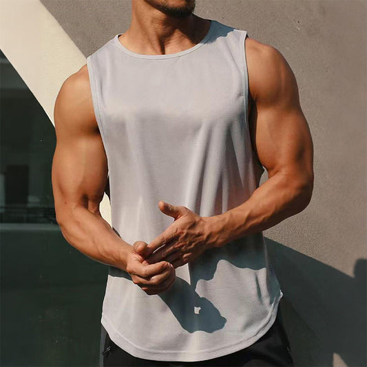 Low-MOQ Men’s Running Singlet | 220gsm Quick-Dry Polyester, OEM Heat-Transfer Logo