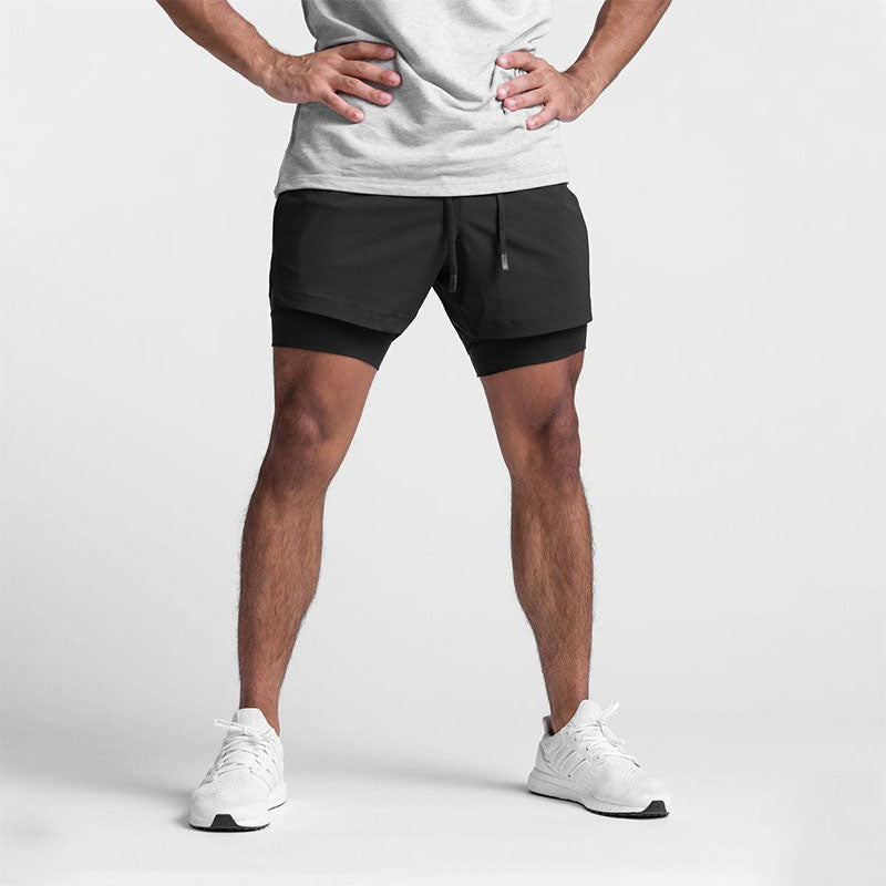 Men’s 2 in 1 Running Shorts with Phone Pocket Compression Liner