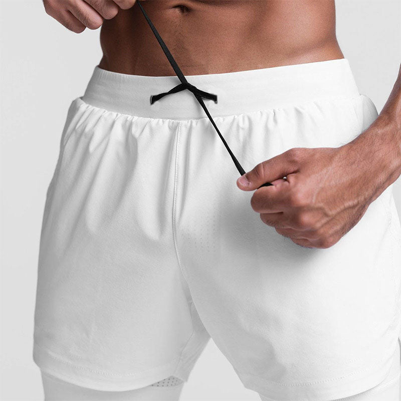 Men’s 2 in 1 Running Shorts with Phone Pocket Compression Liner