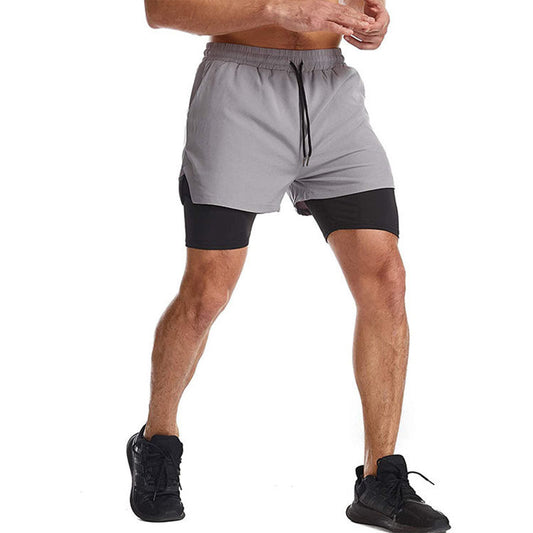 Men’s Compression Running Shorts with 2-in-1 Liner and Side Pockets