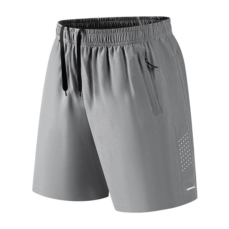 Quick-Dry Men’s Running Shorts with Zip Pocket and Reflective Detail