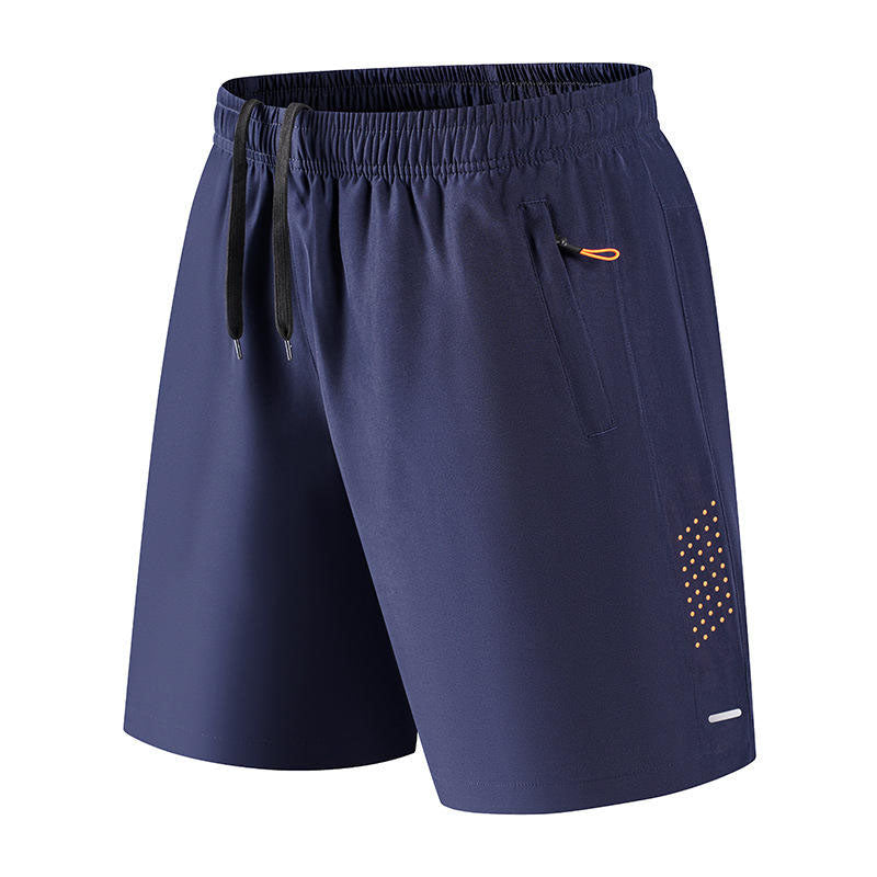 Quick-Dry Men’s Running Shorts with Zip Pocket and Reflective Detail
