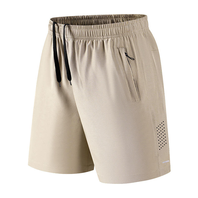 Quick-Dry Men’s Running Shorts with Zip Pocket and Reflective Detail