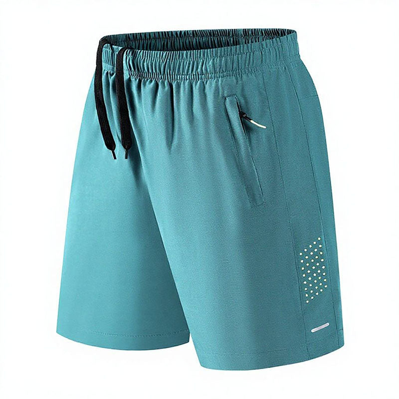 Quick-Dry Men’s Running Shorts with Zip Pocket and Reflective Detail