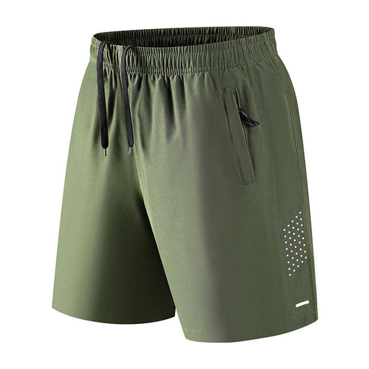 Quick-Dry Men’s Running Shorts with Zip Pocket and Reflective Detail
