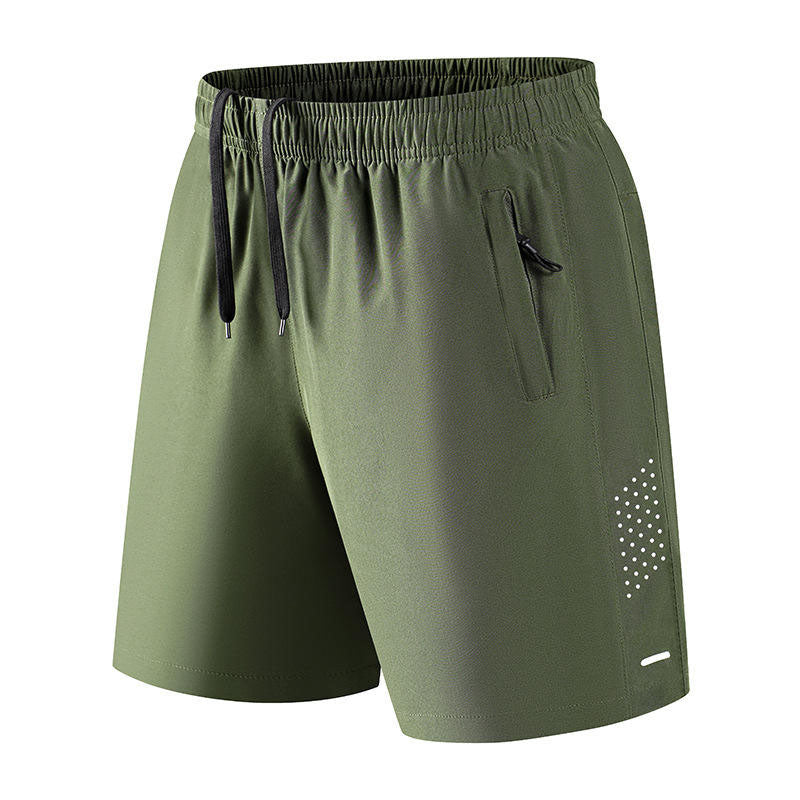 Quick-Dry Men’s Running Shorts with Zip Pocket and Reflective Detail