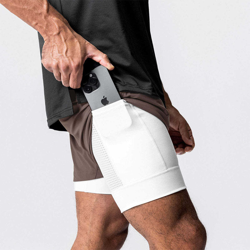 Men’s Running Shorts with Built-In Liner and Side Pockets