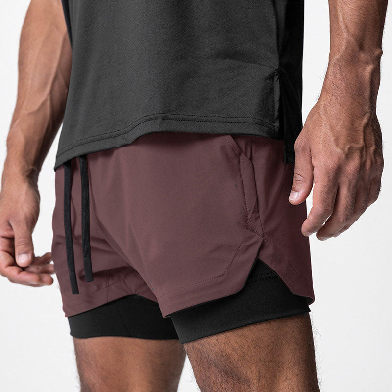 Men’s Running Shorts with Built-In Liner and Side Pockets