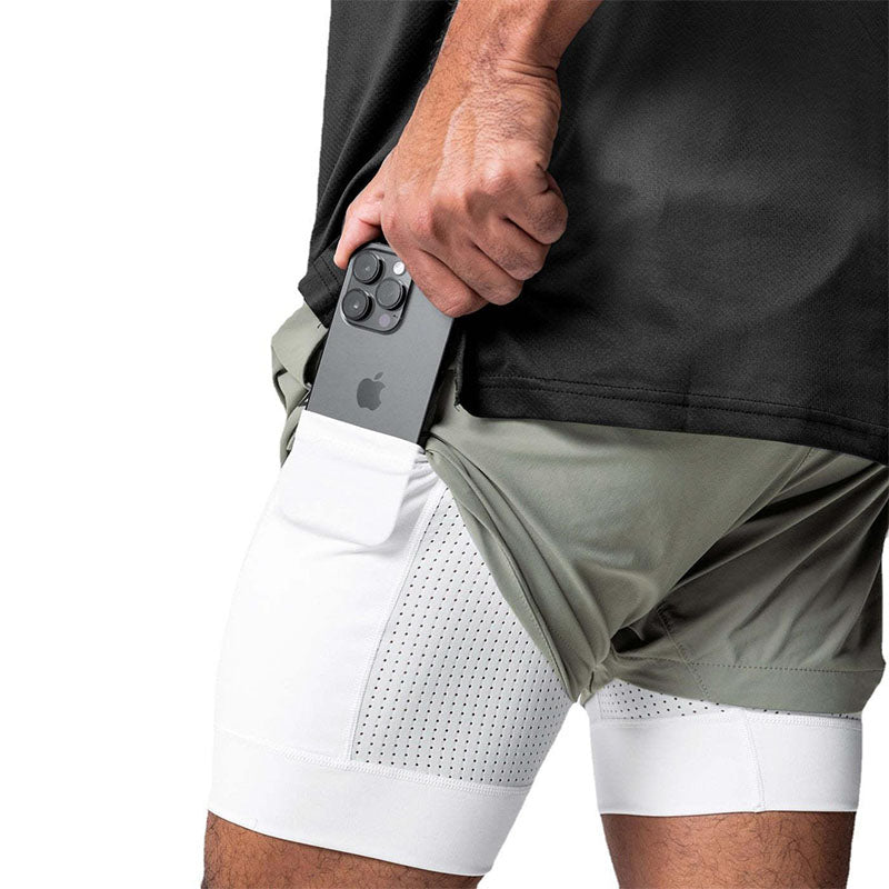Men’s Running Shorts with Built-In Liner and Side Pockets