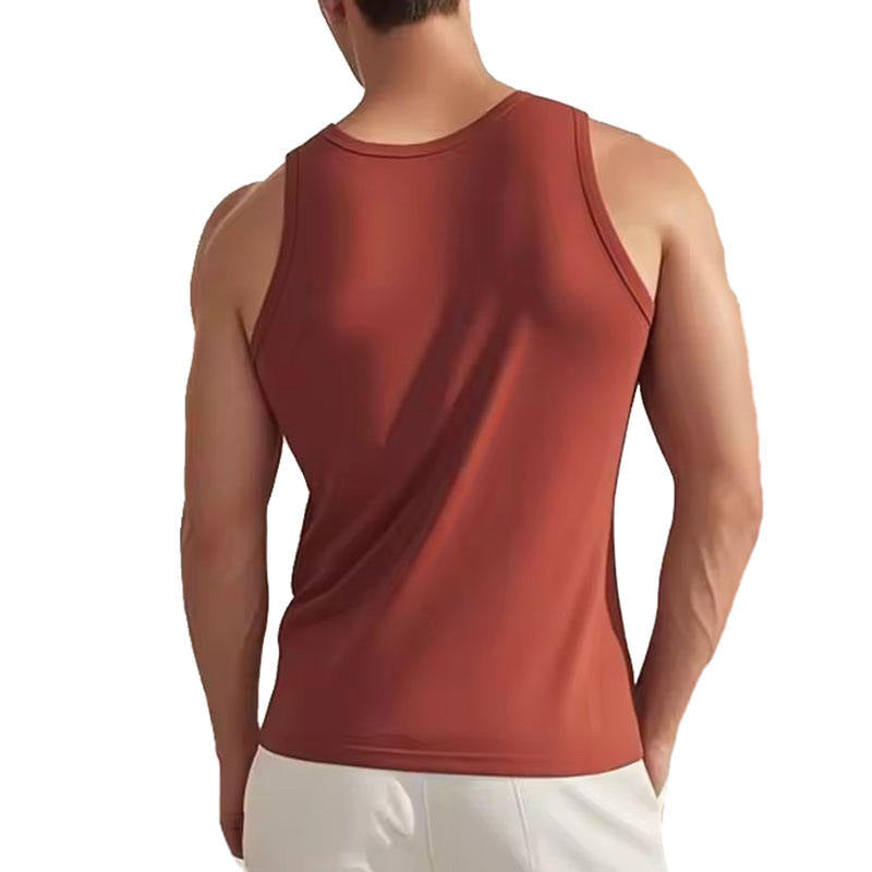 Breathable 160gsm Cotton-Spandex Men’s Running Singlet | OEM Logo Printing
