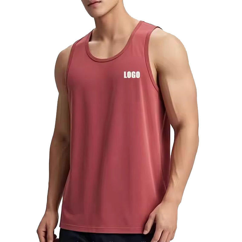 Breathable 160gsm Cotton-Spandex Men’s Running Singlet | OEM Logo Printing