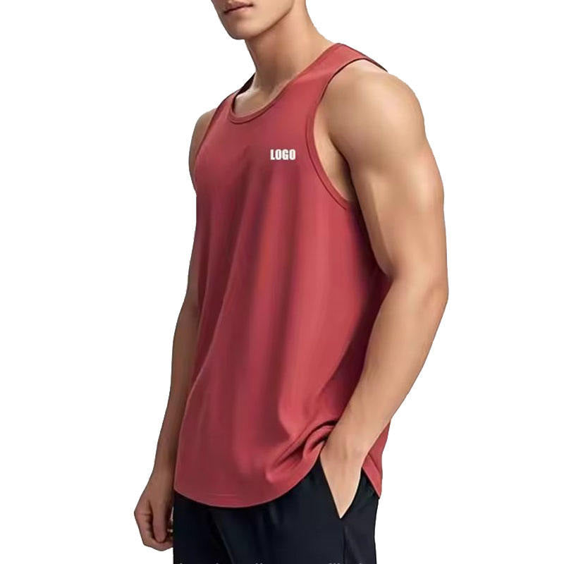 Breathable 160gsm Cotton-Spandex Men’s Running Singlet | OEM Logo Printing
