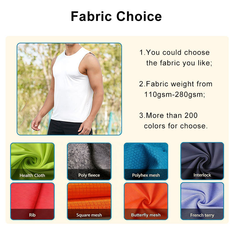 Breathable 160gsm Polyester-Spandex Men’s Running Tank Tops | OEM Heat-Transfer Logo