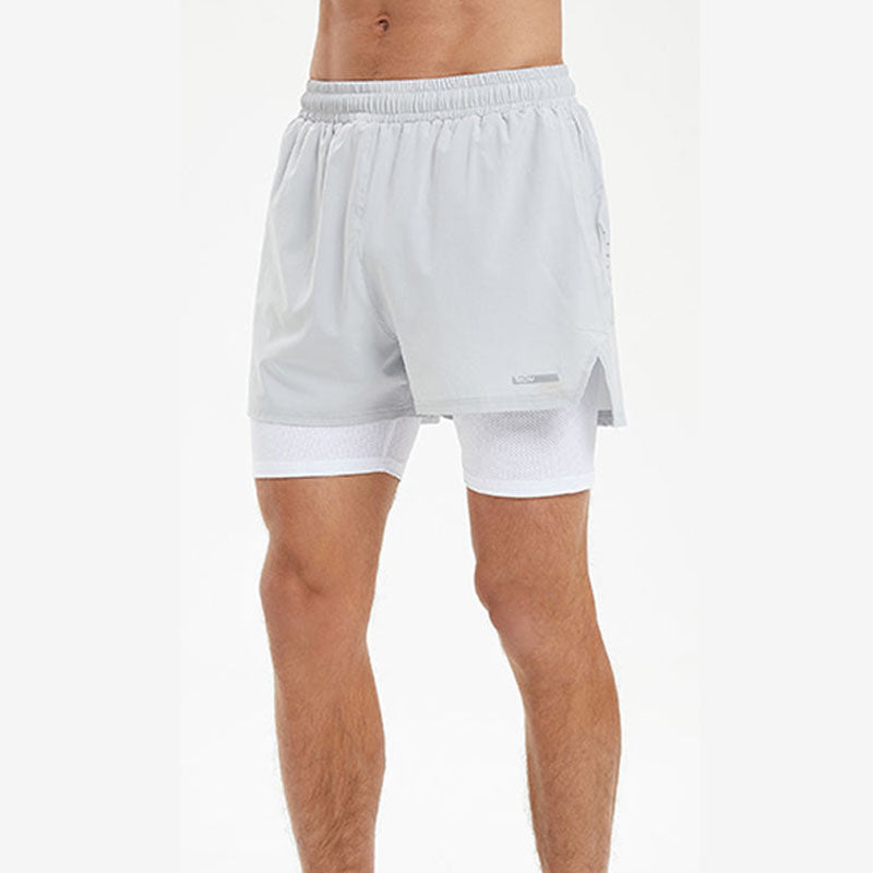 Men’s Short Running Shorts with Inner Liner and Quick-Dry Stretch Fabric