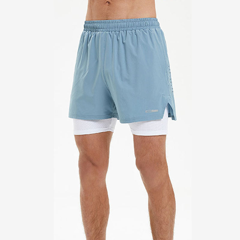Men’s Short Running Shorts with Inner Liner and Quick-Dry Stretch Fabric