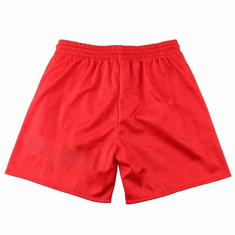Breathable Red Running Shorts with Zip Pockets and Custom Logo