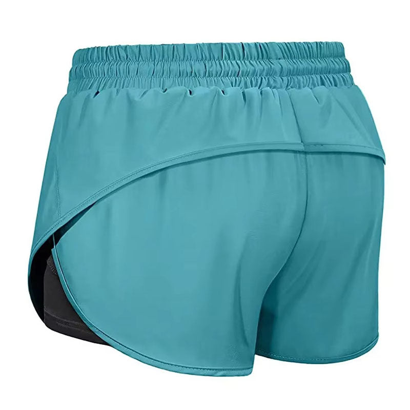Running Shorts for Women with Inner Pocket Liner and Curved Hem