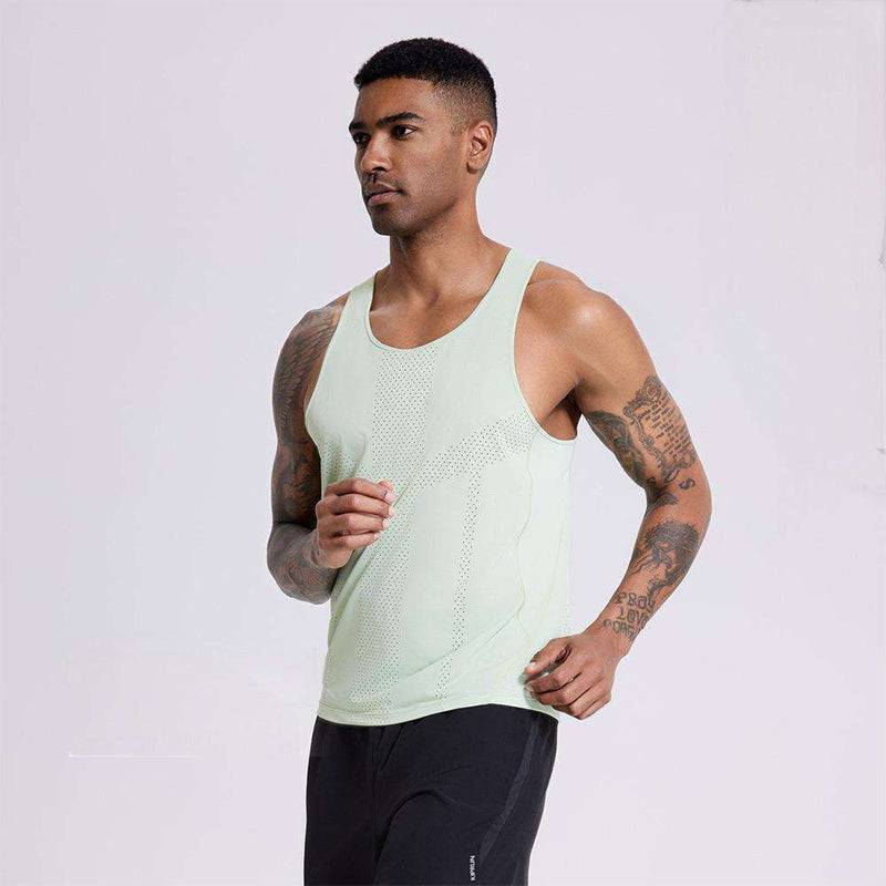 Breathable Quick-Dry Men’s Running Tank Top | OEM Supplier, Heat-Transfer Logo