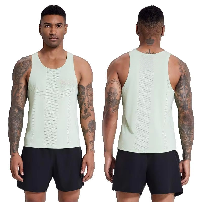 Breathable Quick-Dry Men’s Running Tank Top | OEM Supplier, Heat-Transfer Logo
