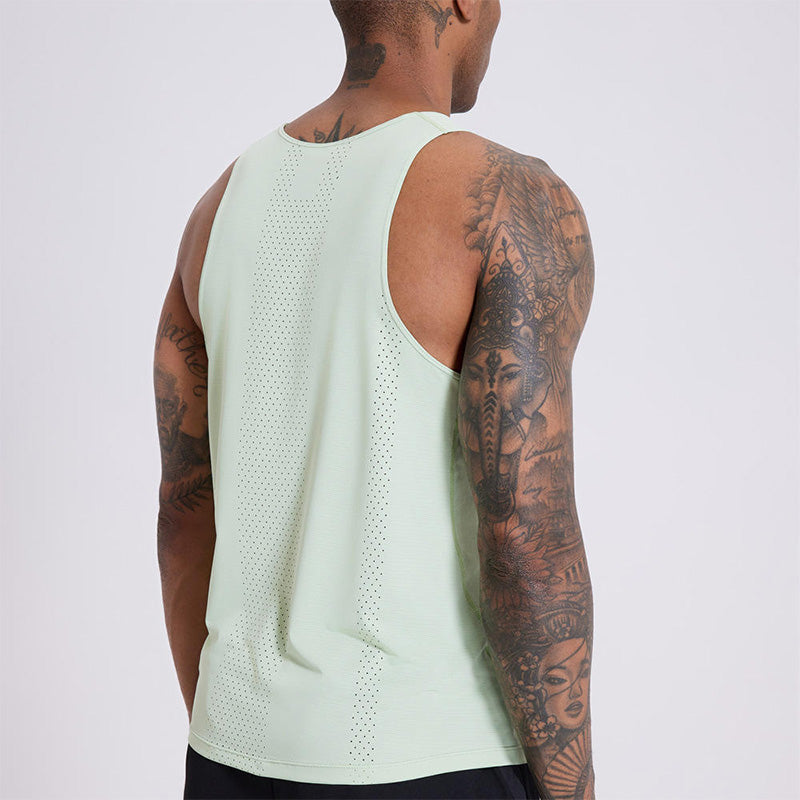 Breathable Quick-Dry Men’s Running Tank Top | OEM Supplier, Heat-Transfer Logo