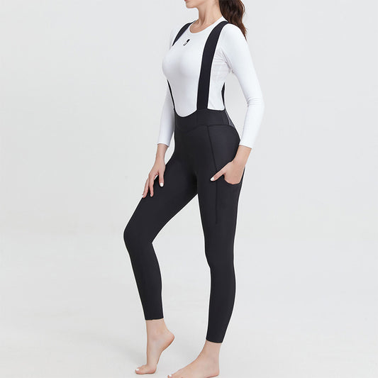 Thermal Bib Tights OEM Manufacturer | Women’s Winter Bib Leggings with Pockets