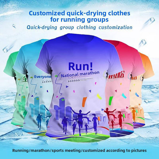 Wholesale Marathon Running T Shirt Run with Custom Full Print