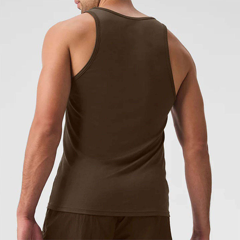 Wholesale Men’s Running Singlets – 160g Cotton Solid OEM