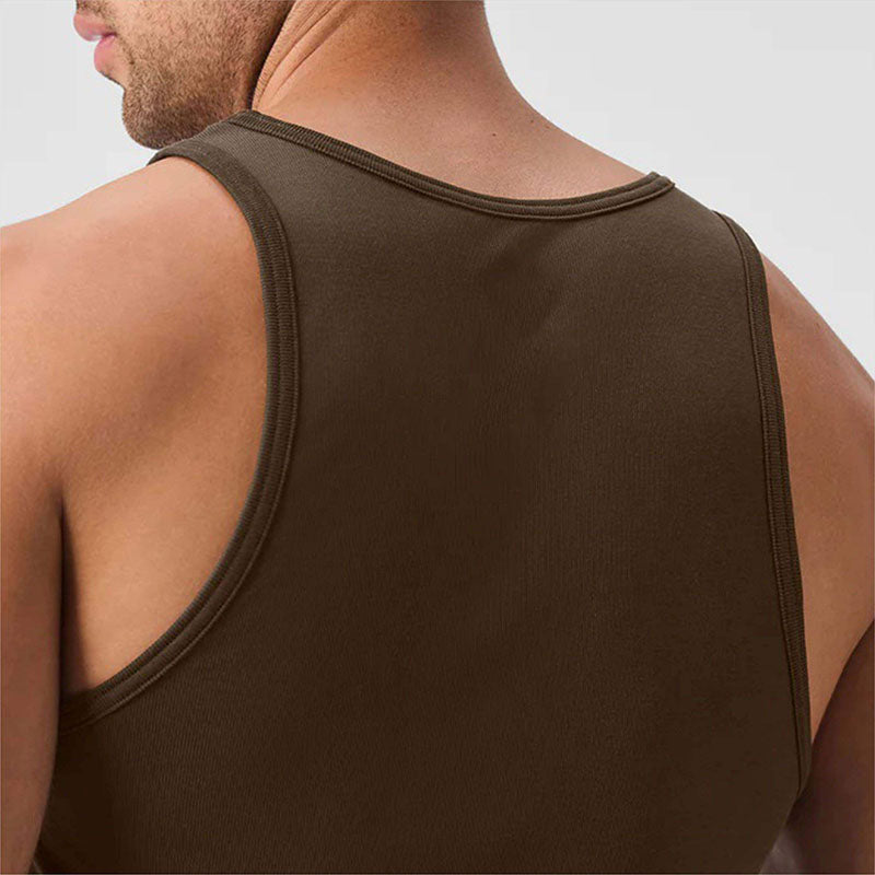 Wholesale Men’s Running Singlets – 160g Cotton Solid OEM