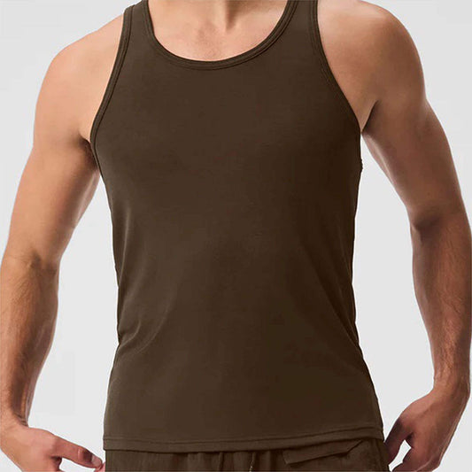 Wholesale Men’s Running Singlets – 160g Cotton Solid OEM