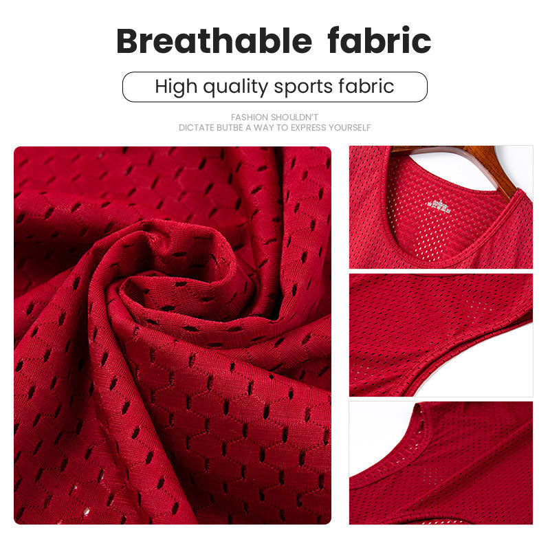 Wholesale Singlet for Running with Allover Mesh and Quick-Dry Fabric