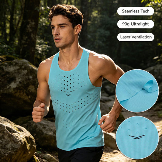 Wholesale Singlets for Running with 90g Seamless Ventilation